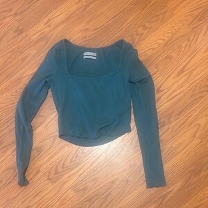 Urban Outfitters Teal Long Sleeve Blouse